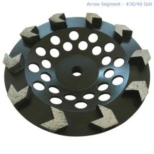 Diamond wheel for epoxy garage flooring